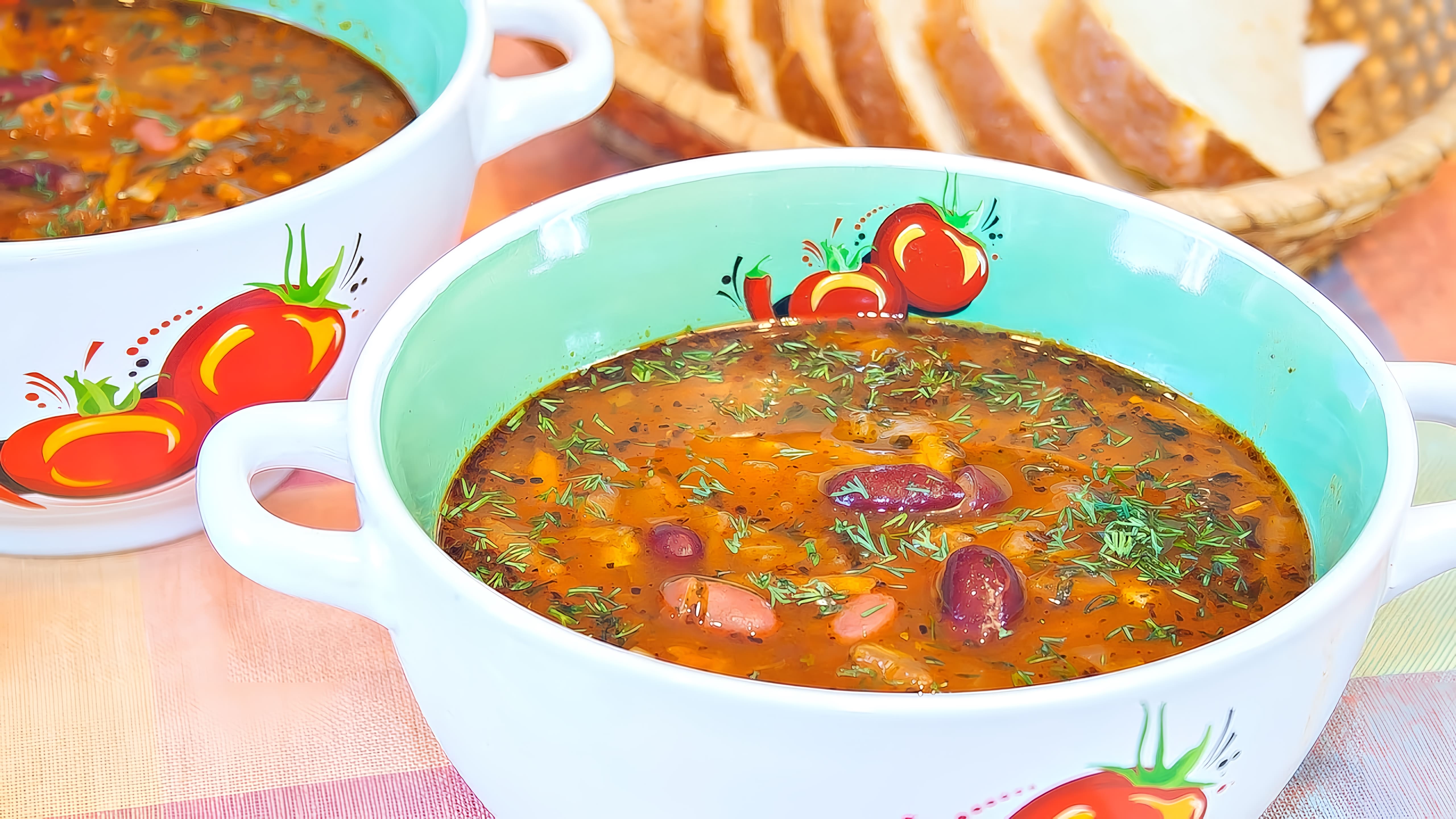 Видео: Суп томатный «Ароматный» — постный томатный суп с фасолью!