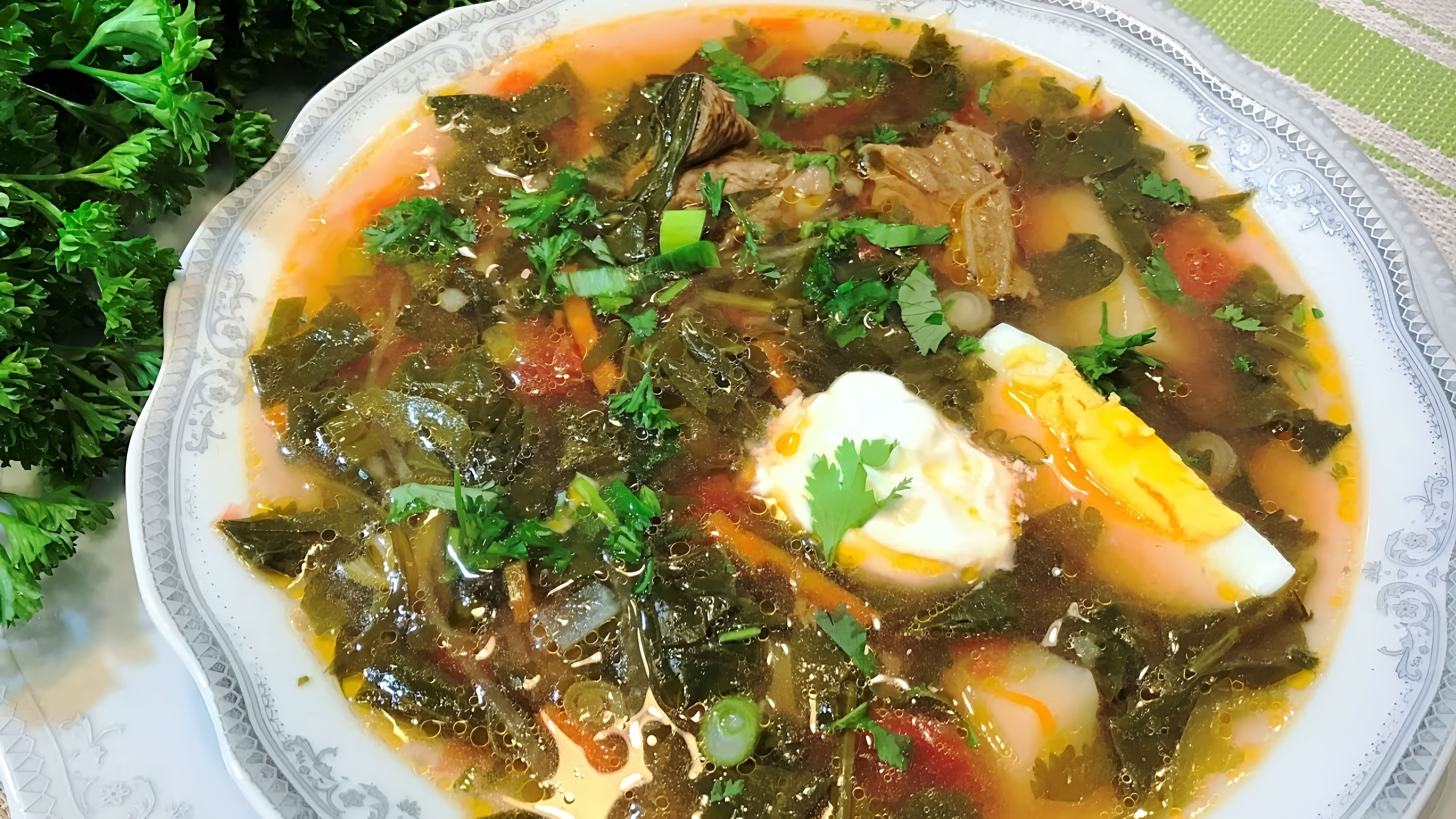 Видео: Зеленый Борщ ВЕСЕННИЙ.  Spring soup with spinach