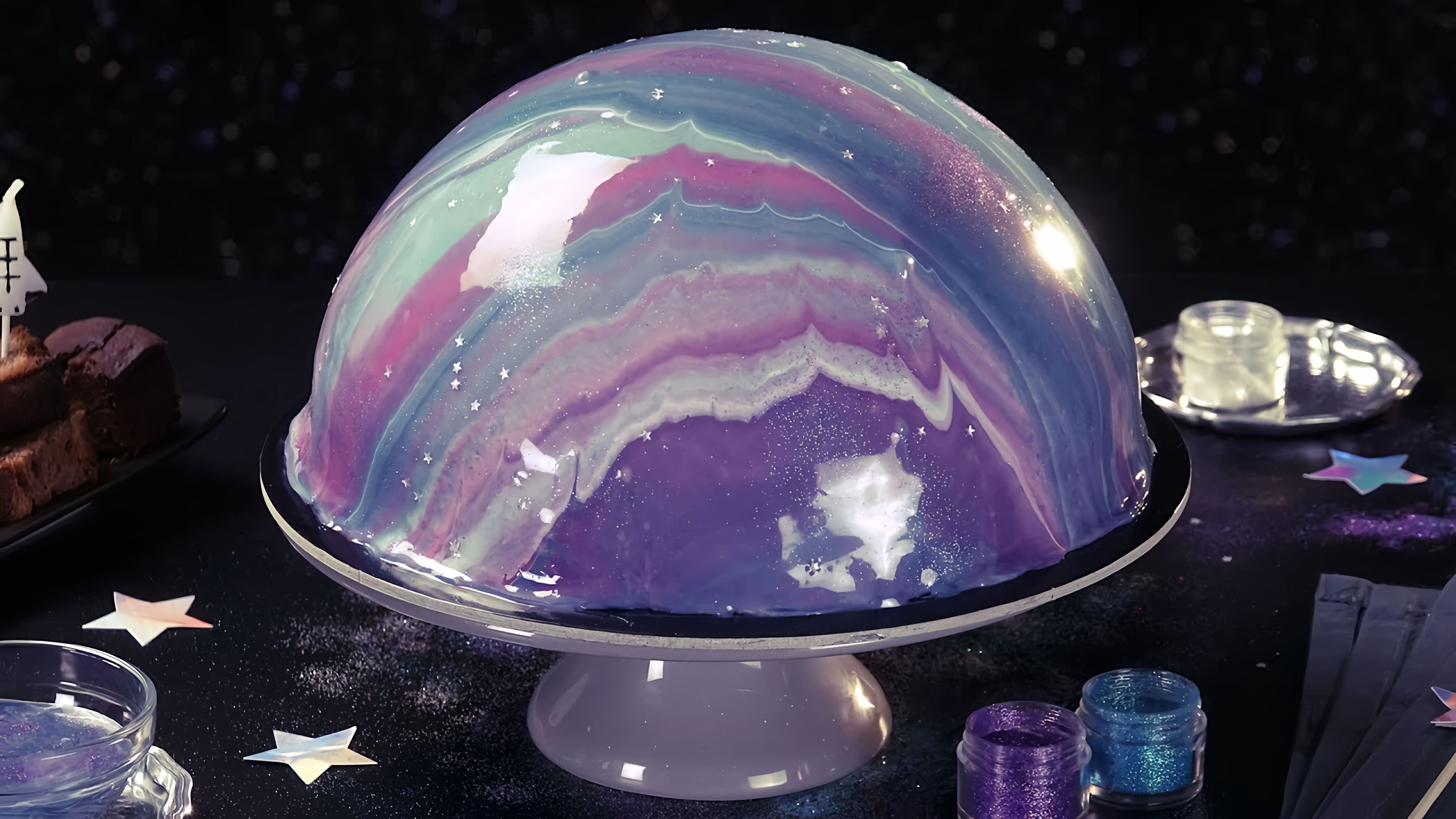 Видео: Космический Торт С Зеркальной Глазурью: Потрясающе Красивый Десерт