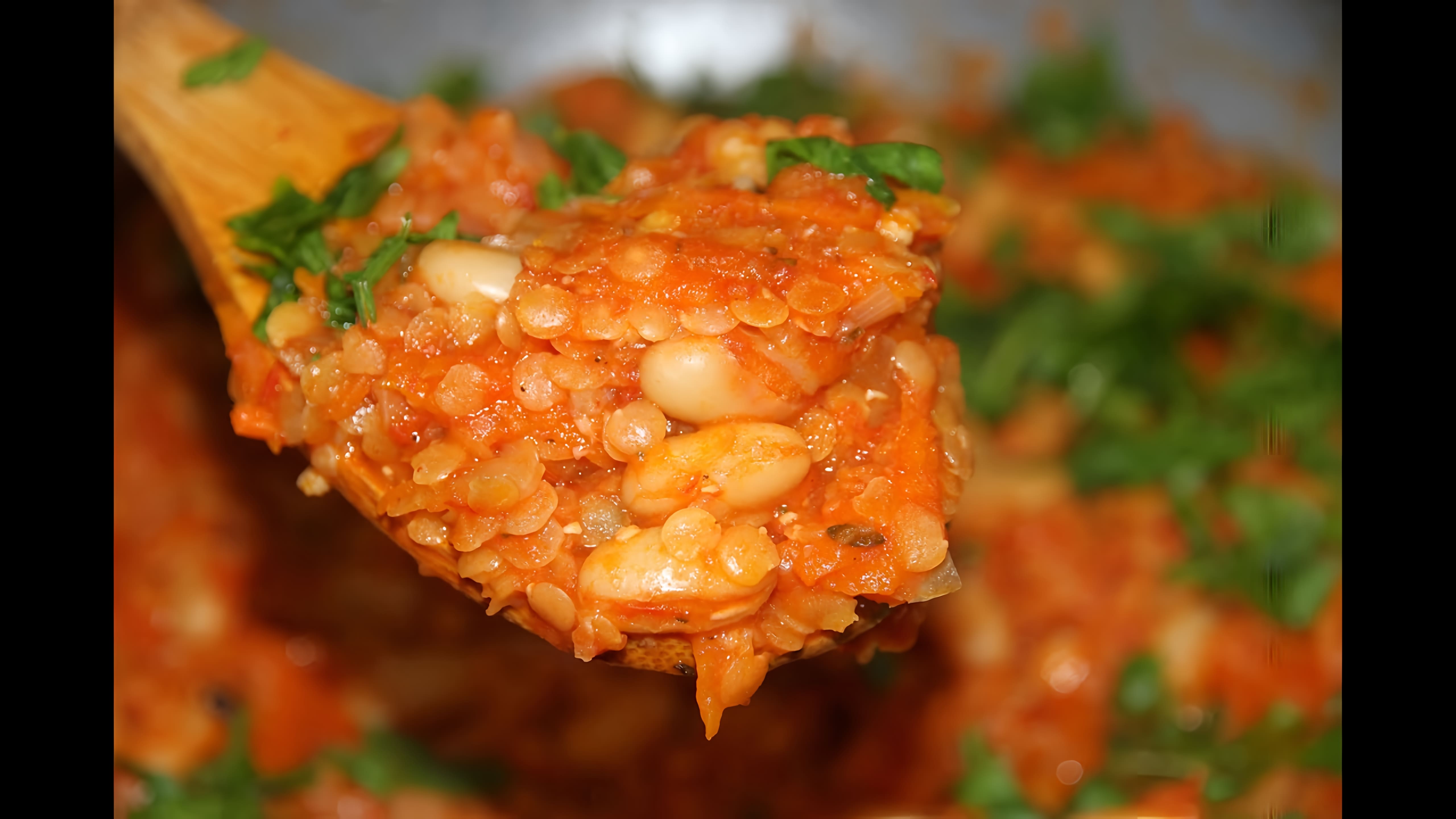 Видео: ФАСОЛЬ С ЧЕЧЕВИЦЕЙ В ТОМАТНОМ СОУСЕ. BEANS AND LENTILS IN TOMATO SAUCE