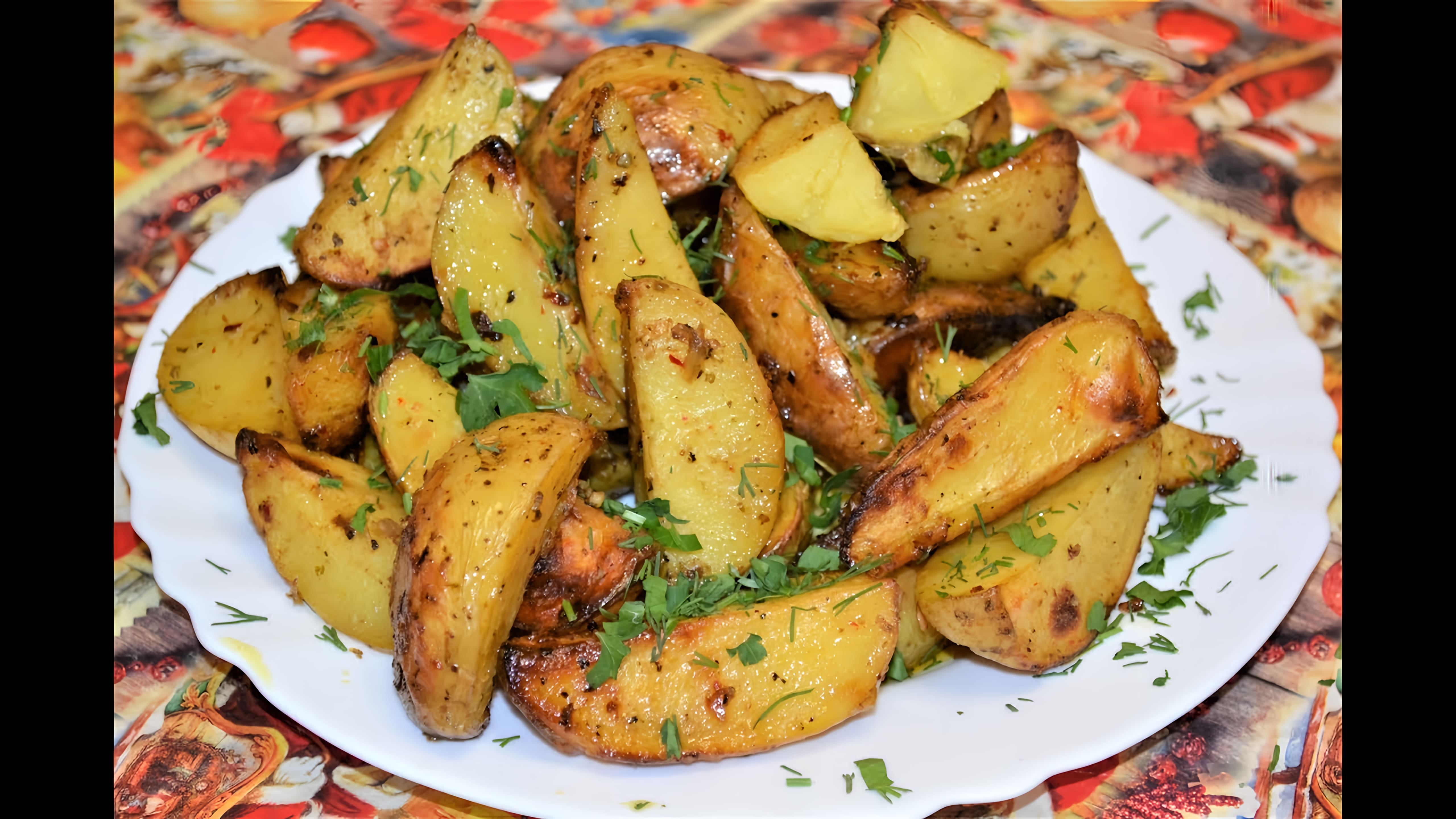 Видео: Картофель по-деревенски в духовке.Вкусное и сытное блюдо.