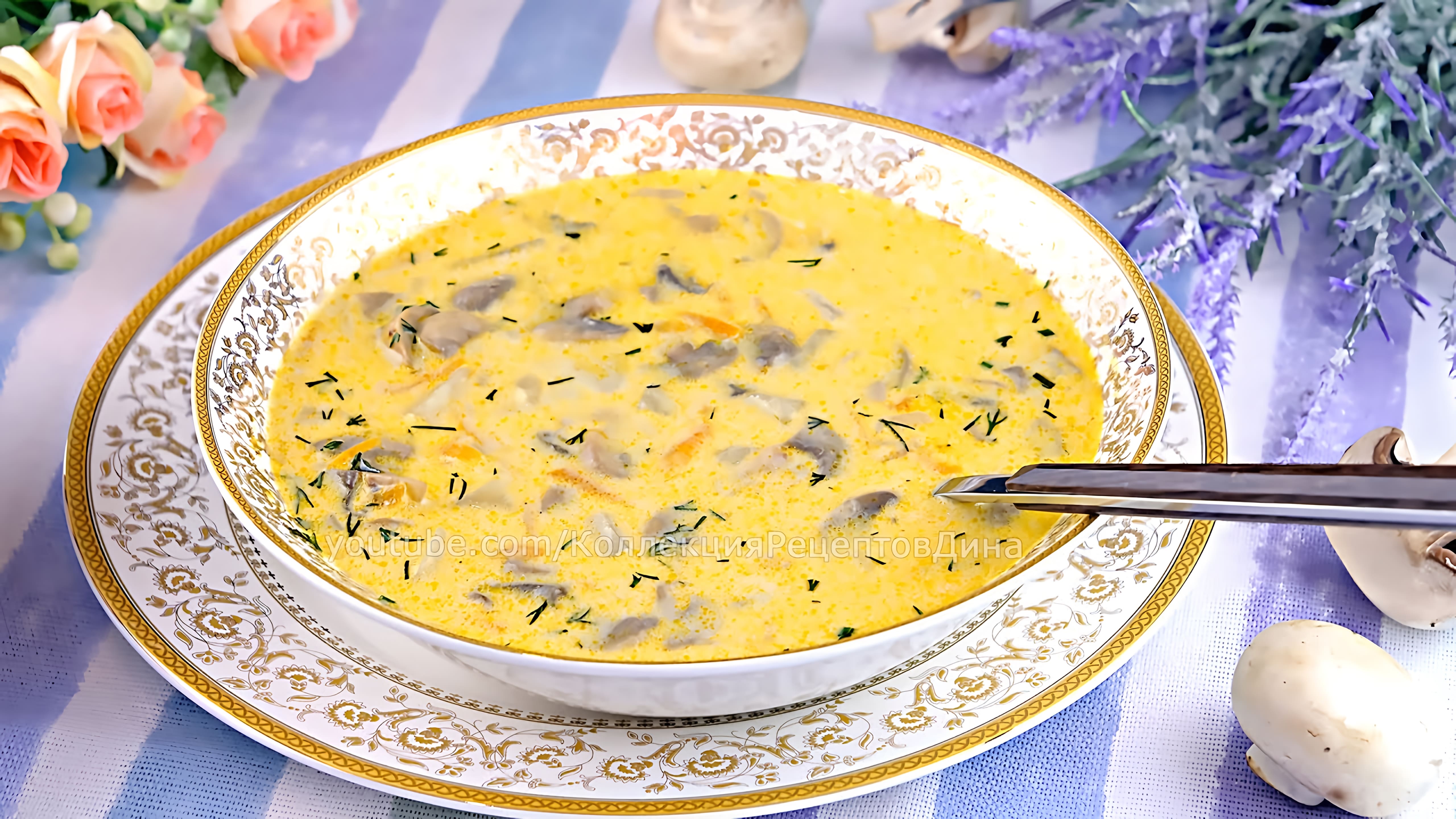 Видео: Сливочно-сырный суп с шампиньонами! Один из любимых рецептов грибного супа!