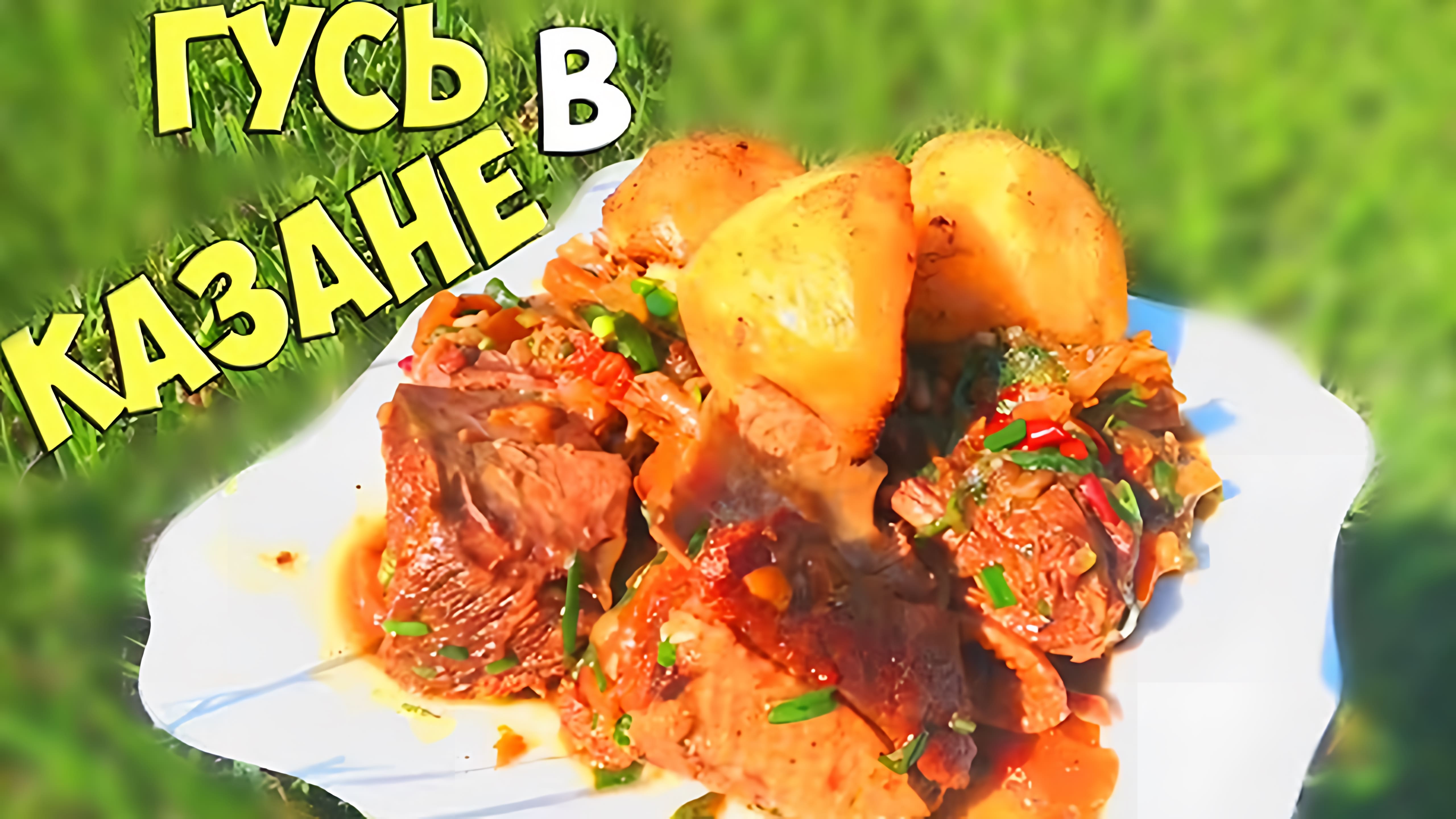 Видео: САМЫЙ ВКУСНЫЙ ГУСЬ ПО-ДЕРЕВЕНСКИ В КАЗАНЕ НА КОСТРЕ